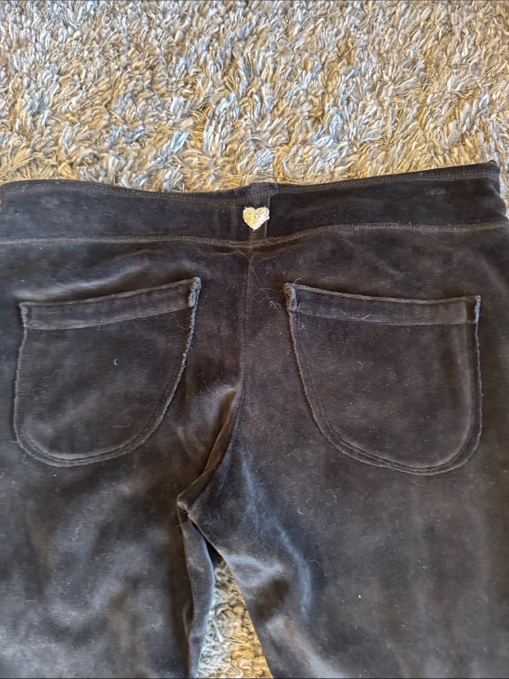 TWISTED HEART Black Velvet Flare Jeans - Picture 2 of 5